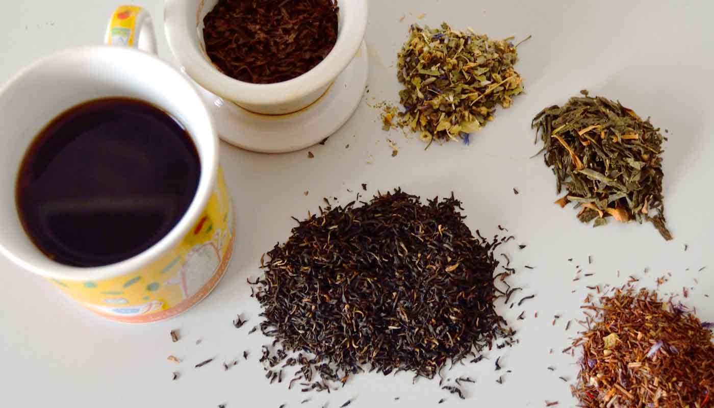 Tipos de tés y sus propiedades: té  blanco, té verde, te rojo y té negro